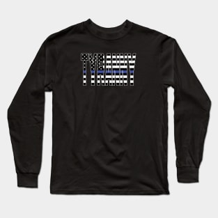 TYRRANY Blue Line Flag Long Sleeve T-Shirt